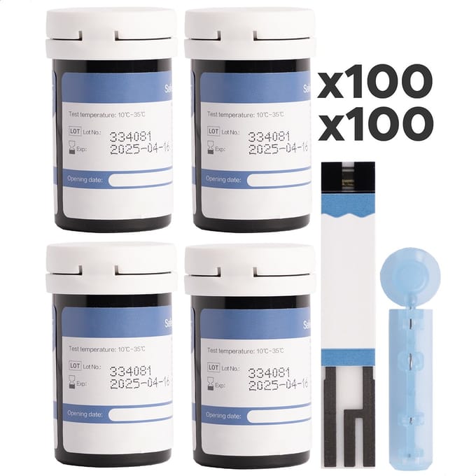 Sinocare® - 100 Teststrips - 100 Lancetten - Navulset