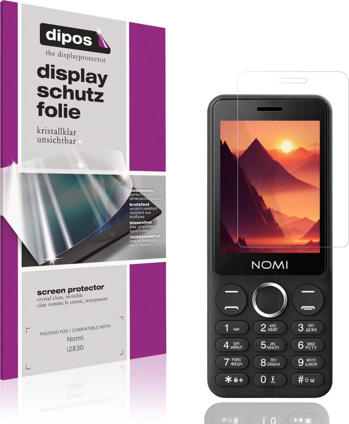dipos – 4x Beschermfolie geschikt voor Nomi i2830 | Krasbestendige & heldere Screenprotector Ultra-Thin