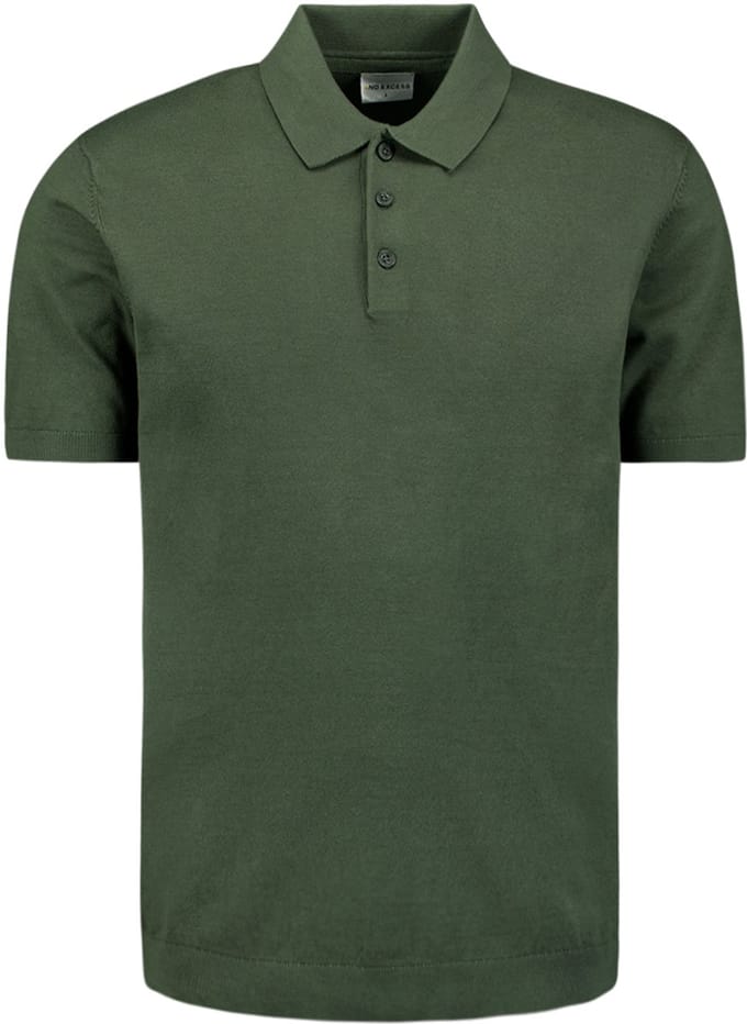 No Excess Pullover Short Sleeve Polo Solid Dark Green Größe: XXL | Poloshirts Outlet | Herren | Grün