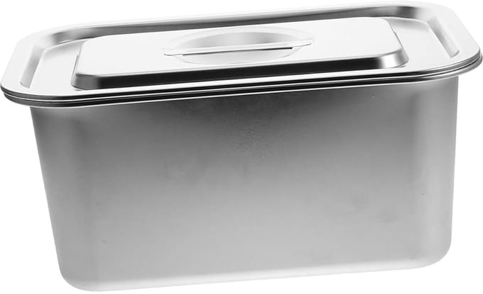Keuken Compostbak - Voedselresten Bak - Composteren Aanrecht - Geurafsluitend Deksel - 32cm Lengte - Zilver