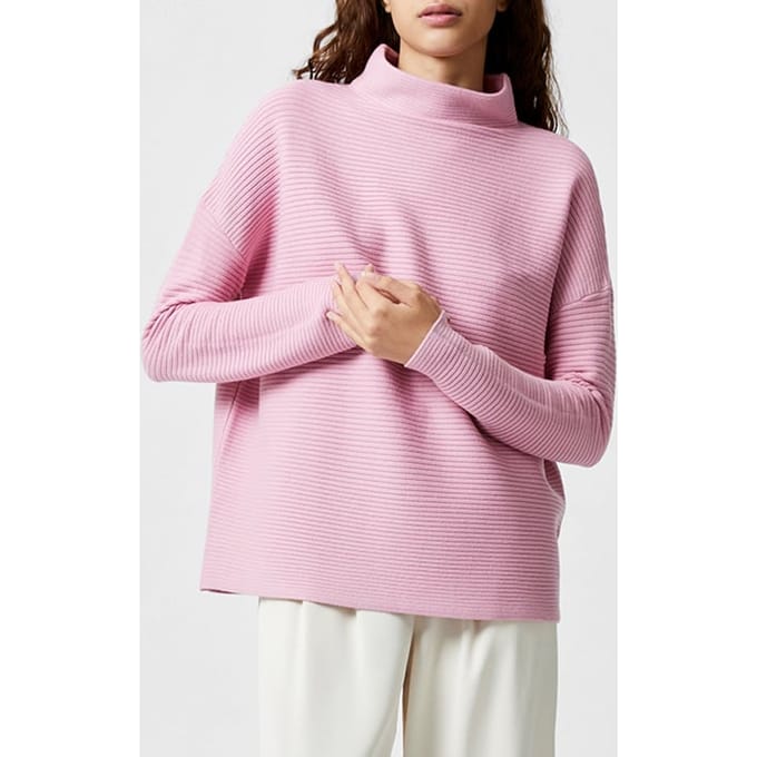 French Connection Babysoft Rib Mock Neck Jumper Foxglove Größe: XS | Pullover Outlet | Damen