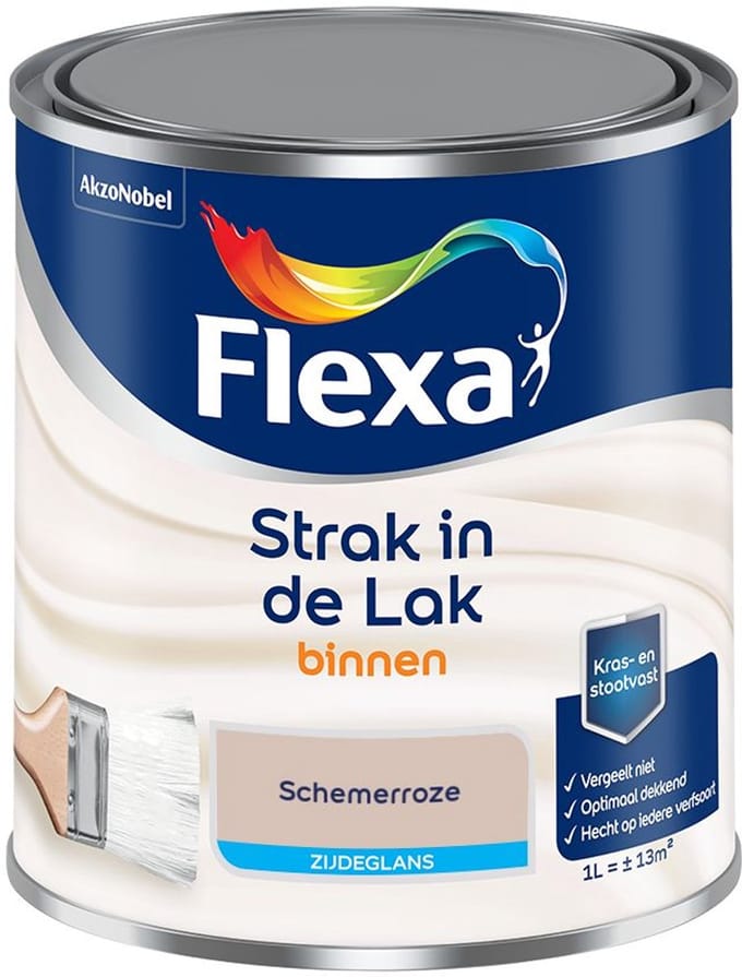 Flexa - Strak In De Lak Binnenlak Zijdeglans - Schemerroze - Mengverf - 1 L