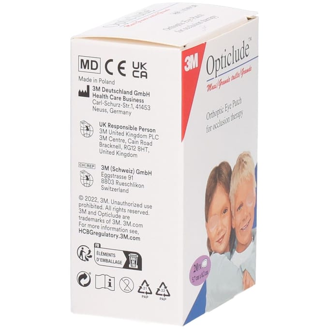 3M Opticlude Oogpleister Senior 8,2cm X 5,7cm 153920 20 Pleister