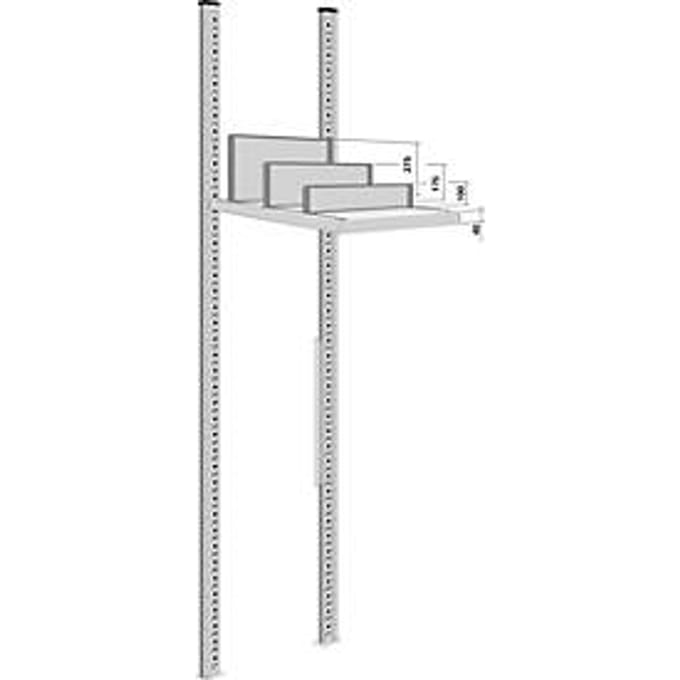 Scheidingswand, vrijstaand, voor archiefrekdiepte 800 mm, H 100 mm
