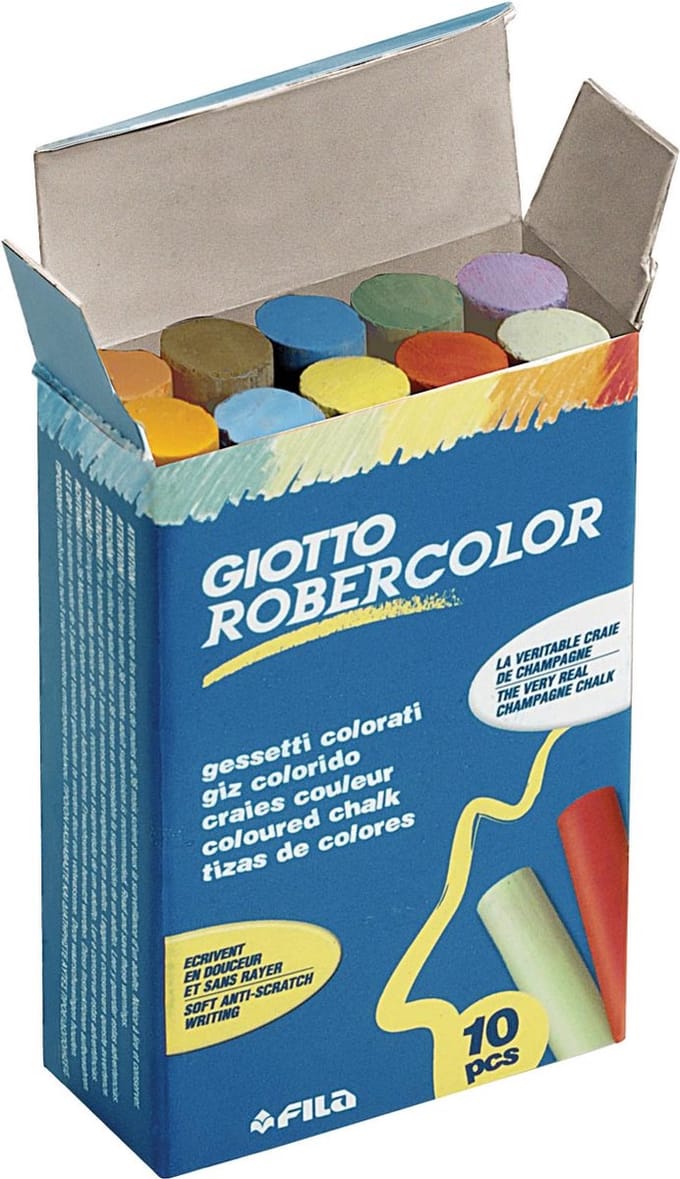 Giotto Robercolor Chalks Assorted col. Box 10-pack