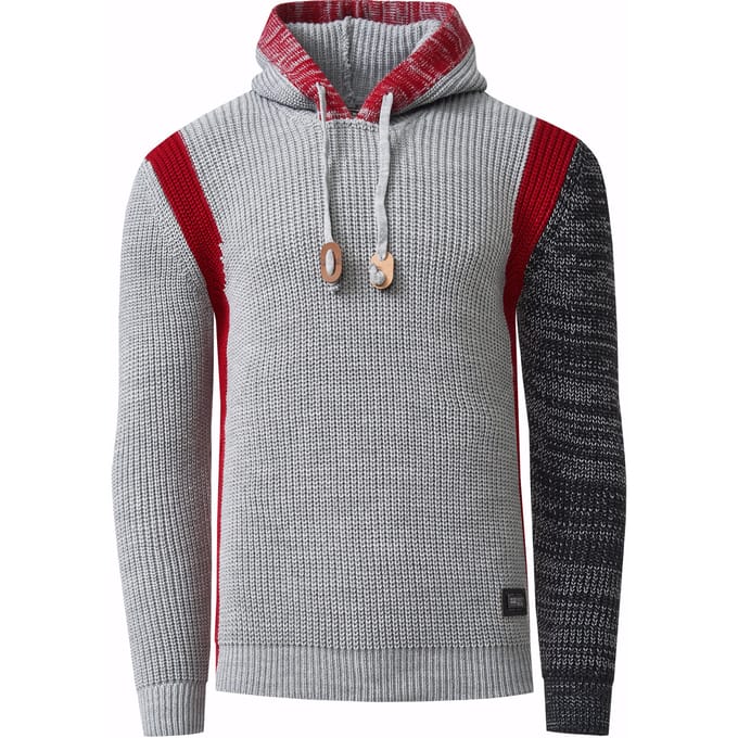 Contrasterende dikke hoodie