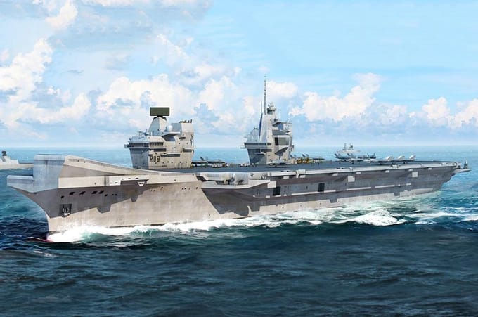 Trumpeter Modelbouwpakket Schepen - 06751 HMS Queen Elizabeth - Queen Elizabeth-klasse - Brits Vliegdekschip Plastic - 1:700 - Modelbouw