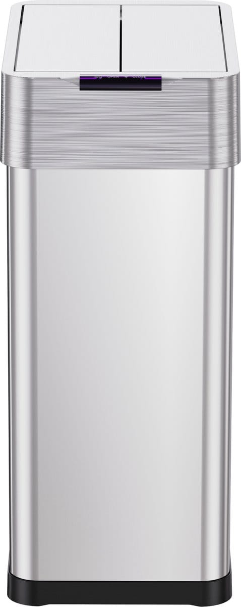 iCoolio Prullenbak met Sensor - Afvalbak - Vuilnisbak RVS - 50l - Vingerafdrukvrij - Zilver