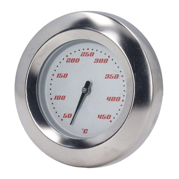 Thermomètre de Grill 50‑450 Celsius 3 Pouces Acier Inoxydable Industriel BBQ Grill Fumoir Thermomètre Jauge black