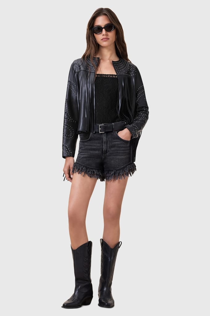 AllSaints Vera Lace Bodysuit Black Größe: 10 | Bodies Outlet | Damen | Schwarz