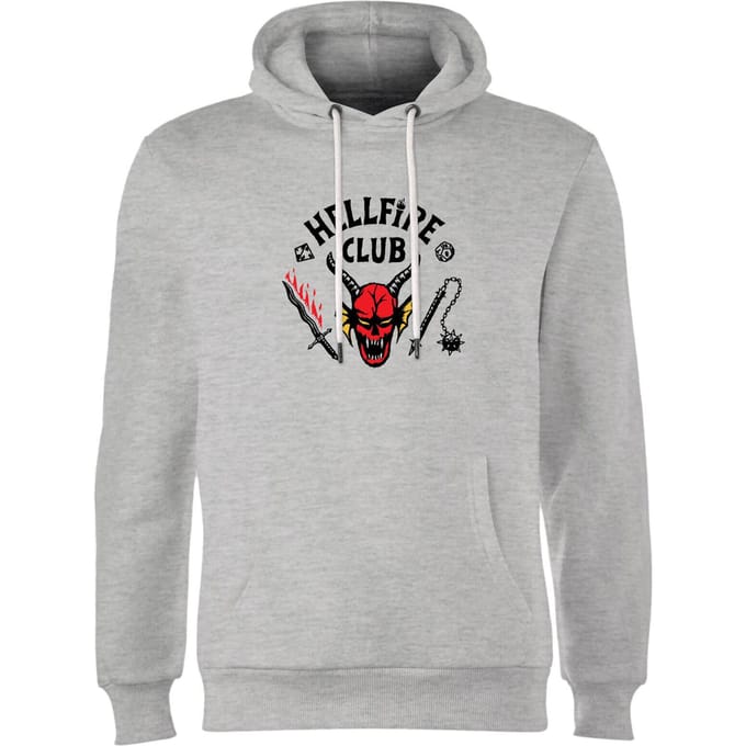 Stranger Things Hellfire Club Hoodie - Grijs - XL