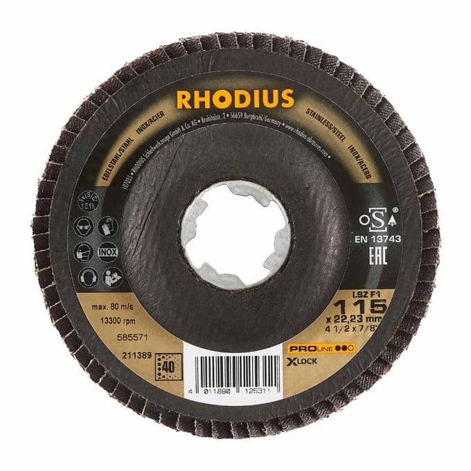 Rhodius - Lamellenschijf - Pro - 115 mm - K40 - X-Lock LSZ F1
