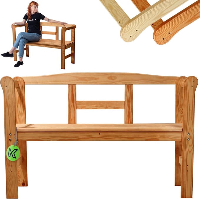 Weerbestendige Tuinbank met Opbergruimte - 119 cm Bruin
