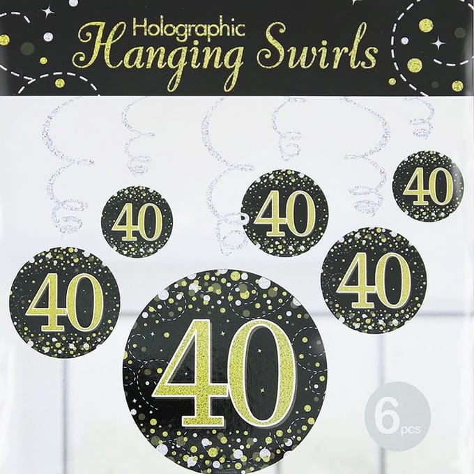 Oaktree - Swirls Sparkling zwart goud - 40 jaar