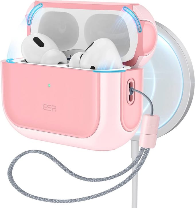 Hoesje voor AirPods Pro 2 en 1 - MagSafe Compatibel - Roze