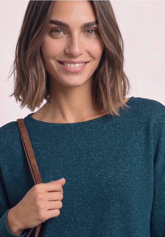 Shirt met lange mouwen en elastische zoom