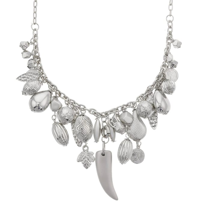 Behave – Zilverkleur dames ketting – Statement bedels – Boho chic accessoire