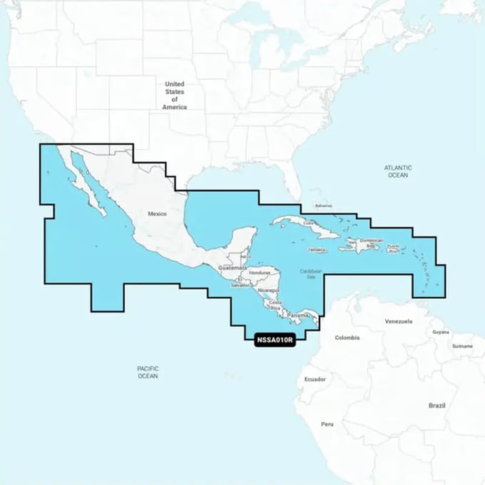 Carte regular sd - amerique centrale et caraibes Navionics