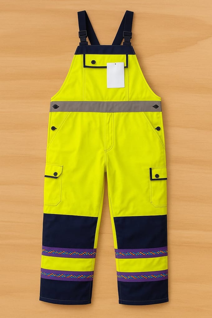 HaVeP Werkoverall 2074.N1CB7 – Fluogeel/Marine – Maat 48