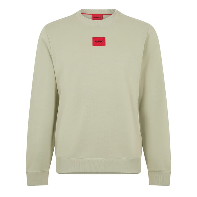 Hugo Heren Diragol Sweatshirt met ronde hals (Kaki Groen)