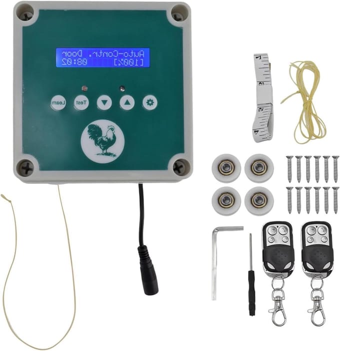 Kippenhok Deur Controller - Automatische Deur Opener - Gevogelte Beschermen - Lichtsensor en Timer - IP44 - Niet gespecificeerd