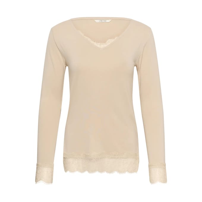 Dames-T-shirt met lange mouwen Cream CRAlvaia