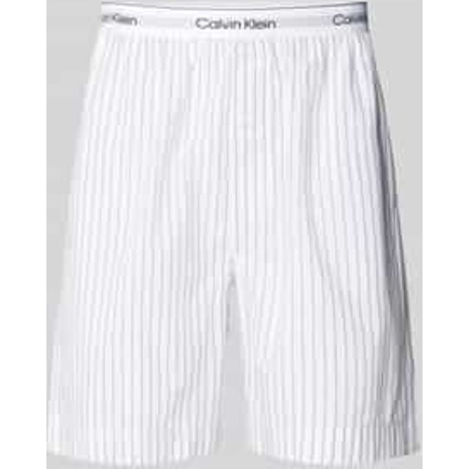 Regular fit korte broek met elastische band met label