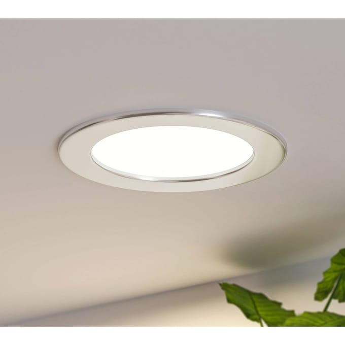 Prios LED inbouwlamp Cadance, zilver, 17 cm, CCT, IP44