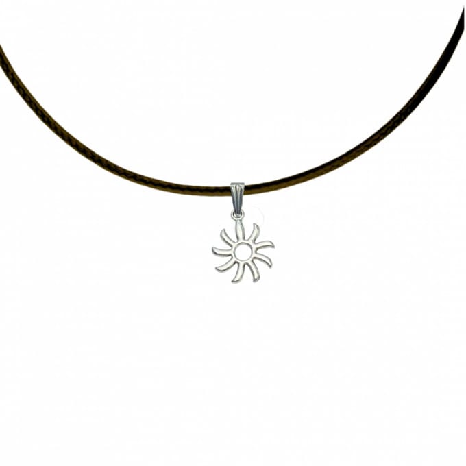 Ketting zilverkleurige zon 45 cm - Charme Bijoux