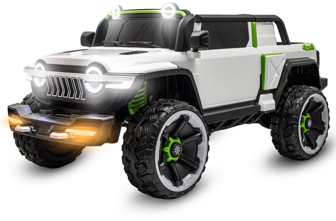 Baby Mix Flexible elektrische loopauto 12V wit - Accuauto