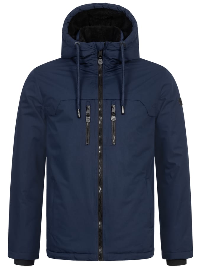 Alessandro Salvarini heren winterjas AS-332 met teddyvoering en capuchon