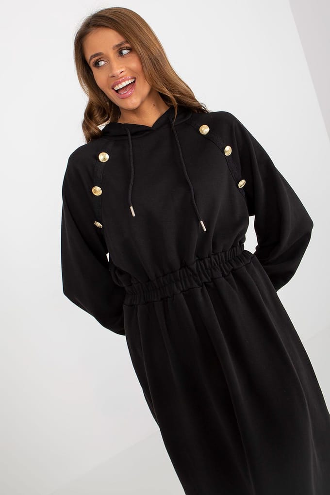 Urban Cozy Sweat Dress - Schwarz / Einheitsgröße