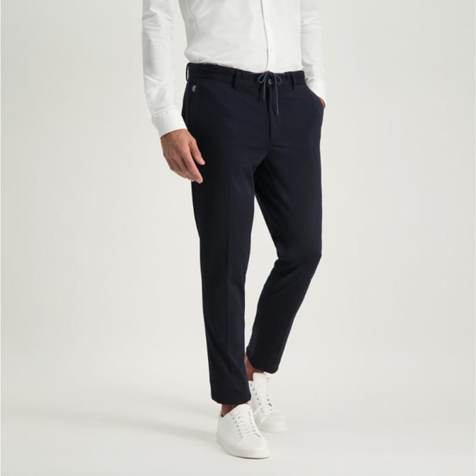 Blue Industry - Jersey Chino Donkerblauw - Heren - Maat 48 - Slim-fit