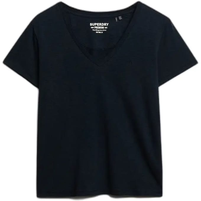 Superdry - Studios Slub T-shirt met Borduursel - Dames - T-shirts