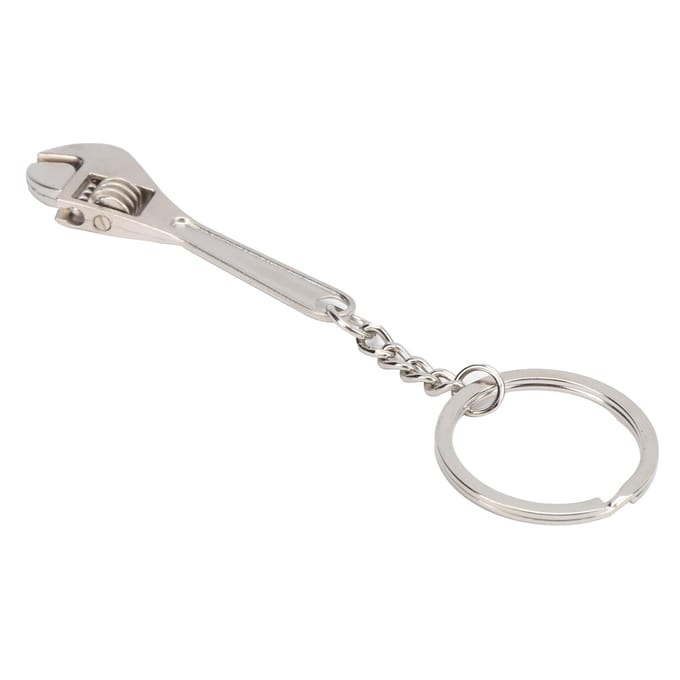 Sleutelhanger Moersleutel Miniatuur Zinklegering Sleutelhanger Decoratie Cadeau voor Ouders Vrienden white