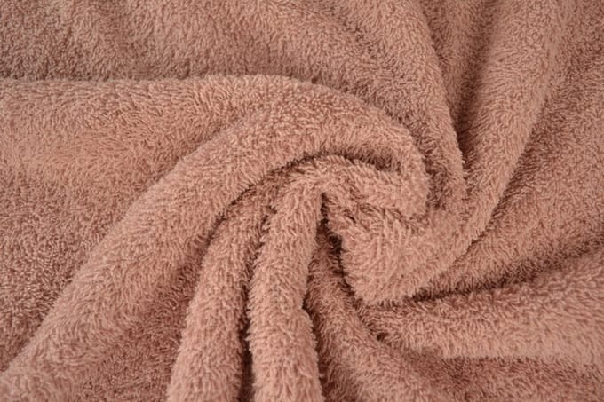 10 meter badstof - Oud roze - 90% katoen - 10% polyester