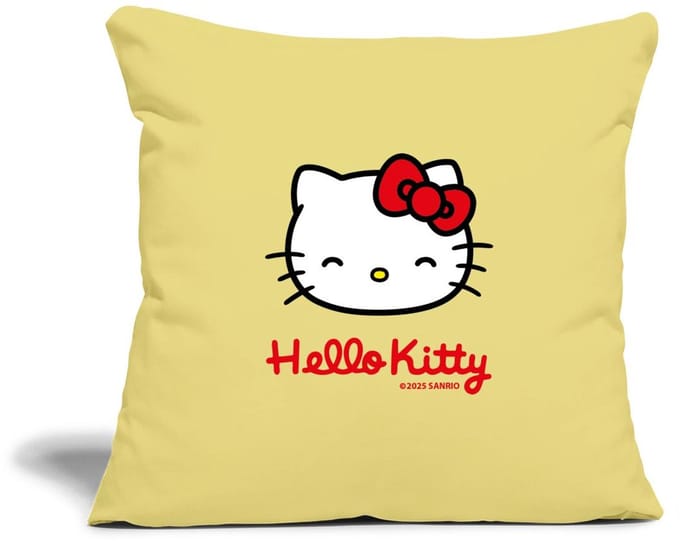 Hello Kitty Lacht Met Hello Kitty-Letters Sierkussenhoes, 45 x 45 cm