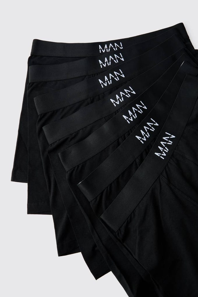 7-pack Zwarte Herenboxers | Black | Size XS