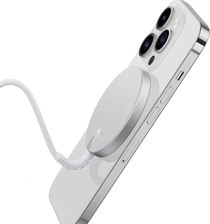 ESR HaloLock Mini Compatibel met MagSafe 15W Draadloze Oplader 1.5M Kabel Zilver