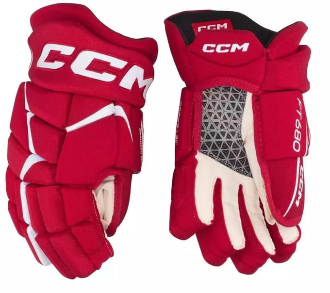CCM - Jetspeed FT680 - IJshockeyhandschoenen - Kinderen - Rood - Wit - 10