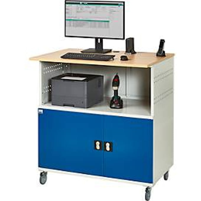 Computerstation type 6001, B 1100 x D 800 x H 1150 mm, verrijdbaar