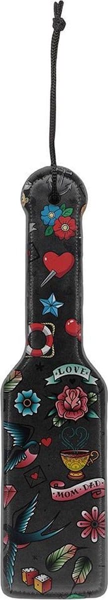 Printed Paddle - Old School Tattoo Style - Black