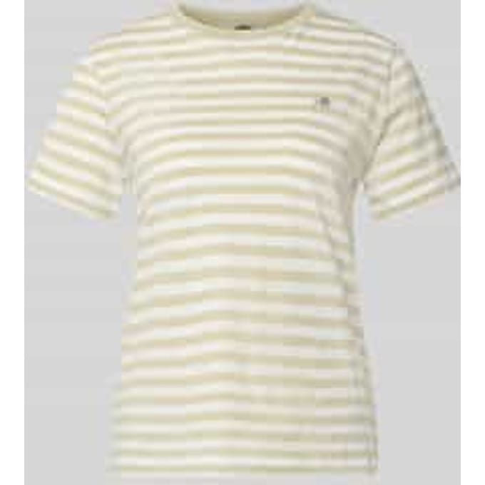 T-shirt met ronde hals en labelstitching