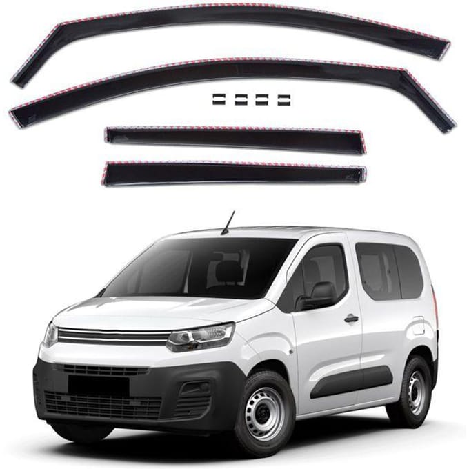 Luchtafweerders - Citroën Berlingo (sinds 2018) - 4 stuks - Aerodynamisch - Eenvoudige montage