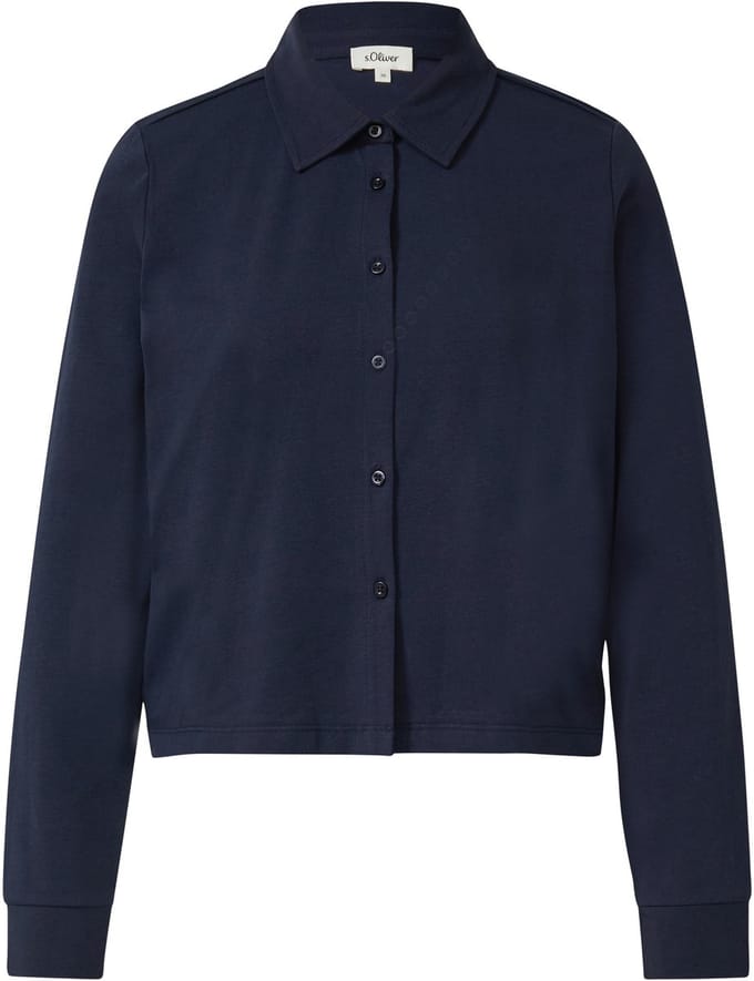 s.Oliver - female - Afgesneden jersey blouse met elastische tailleband aan de achterkant