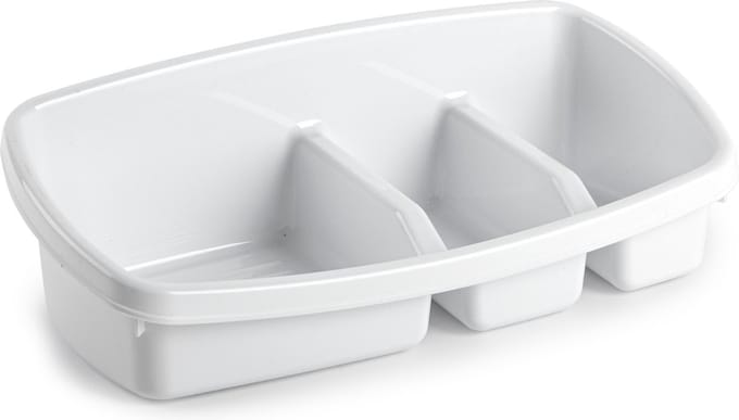 Plasticforte Keukenspons houder - 26x14 cm - wit - doekjes organizer - keuken - kunststof