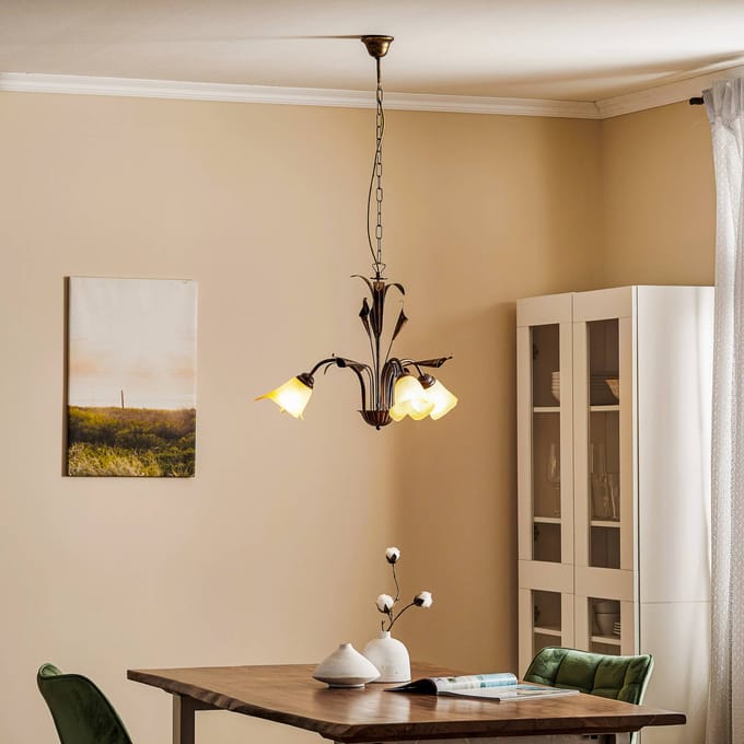 ONLI Hanglamp Lucrezia 3-lamps, brons