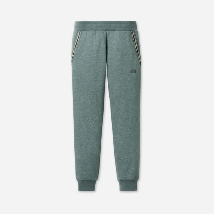 UGG® Tasman Jogger for Men in Green Stone Heather, Size Medium, Cotton Blend/Recycled Materials/Polyester