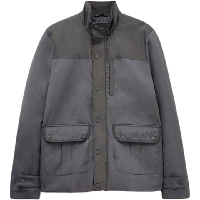 White Stuff Corby Canvas Jacket Dark Grey Size: S | Light Jackets Outlet | Heren | Grijs