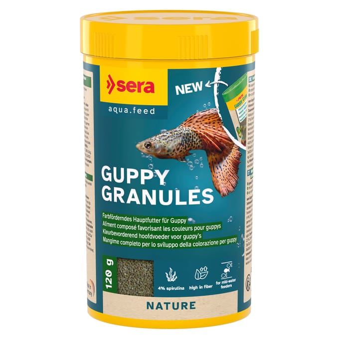 120 g sera Guppy Gran Nature Plantaardig  visvoer